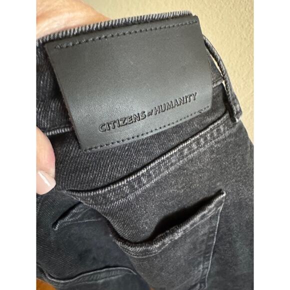 Citizens Of Humanity Isola Cropped Boot Cut Frayed Hem in Stormy Jeans 30 - Picture 4 of 9